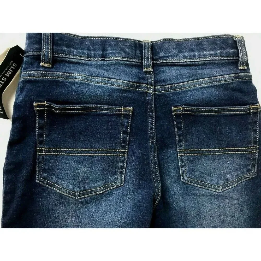 NWT OshKosh Stretch Blue Jeans Slim Leg Girls 10 MSRP $38